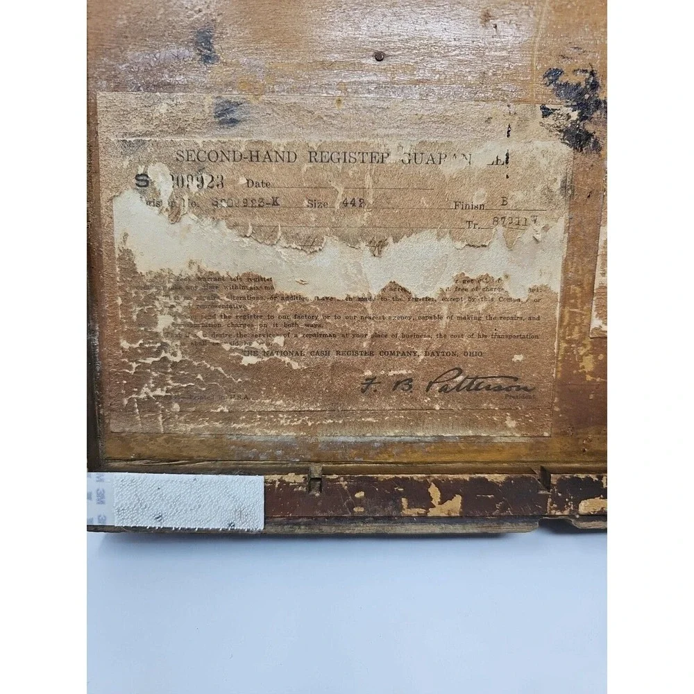 Antique National Cash Register Wood Drawer‎ Insert Trinket Shelf Steampunk Decor
